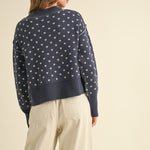 Heartbeat Patterned Cropped Sweater - alldeserved.com