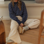 Heartbeat Patterned Cropped Sweater - alldeserved.com
