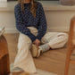 Heartbeat Patterned Cropped Sweater - alldeserved.com