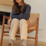 Heartbeat Patterned Cropped Sweater - alldeserved.com