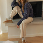 Heartbeat Patterned Cropped Sweater - alldeserved.com
