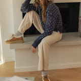 Heartbeat Patterned Cropped Sweater - alldeserved.com