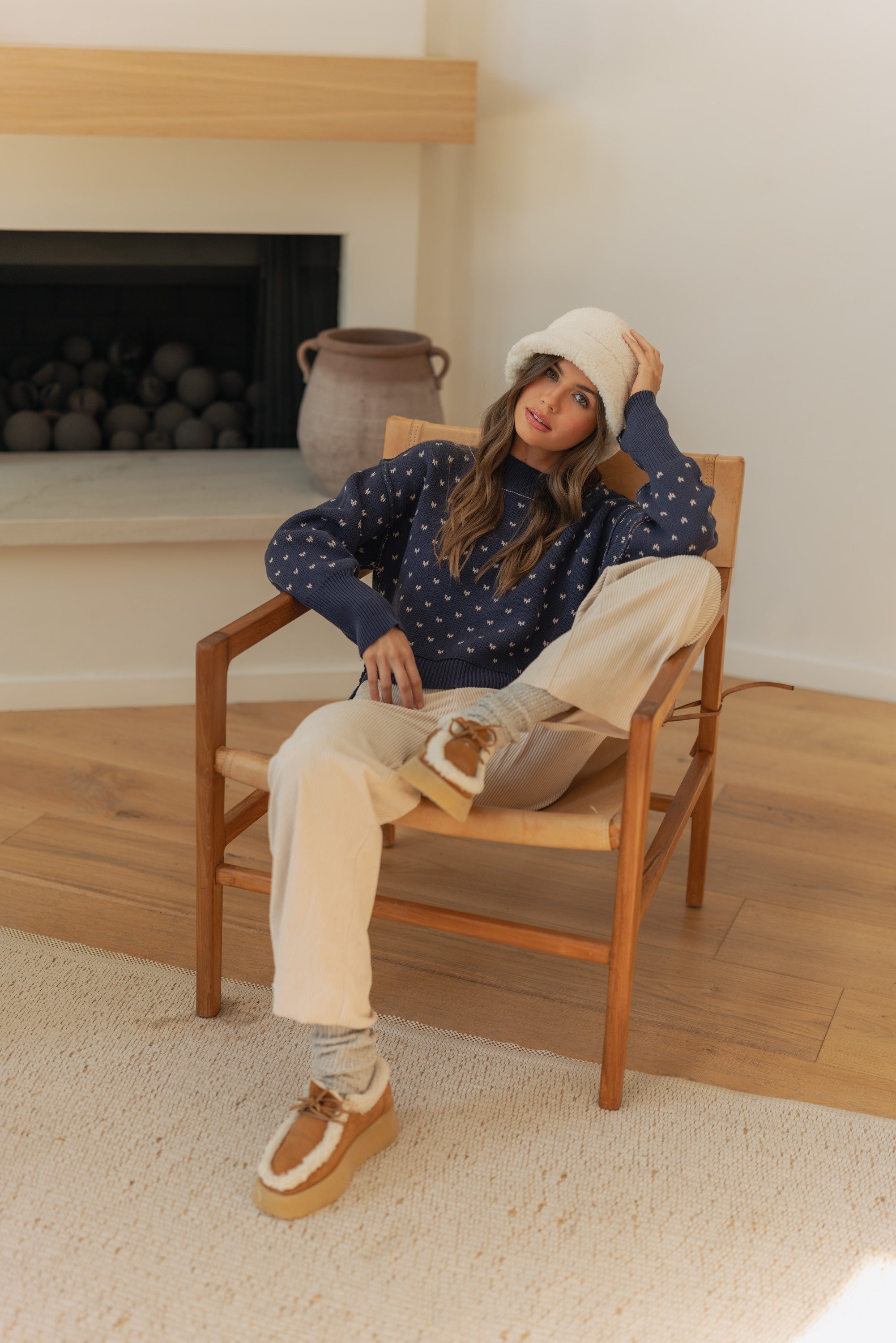Heartbeat Patterned Cropped Sweater - alldeserved.com