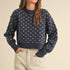 Heartbeat Patterned Cropped Sweater - alldeserved.com
