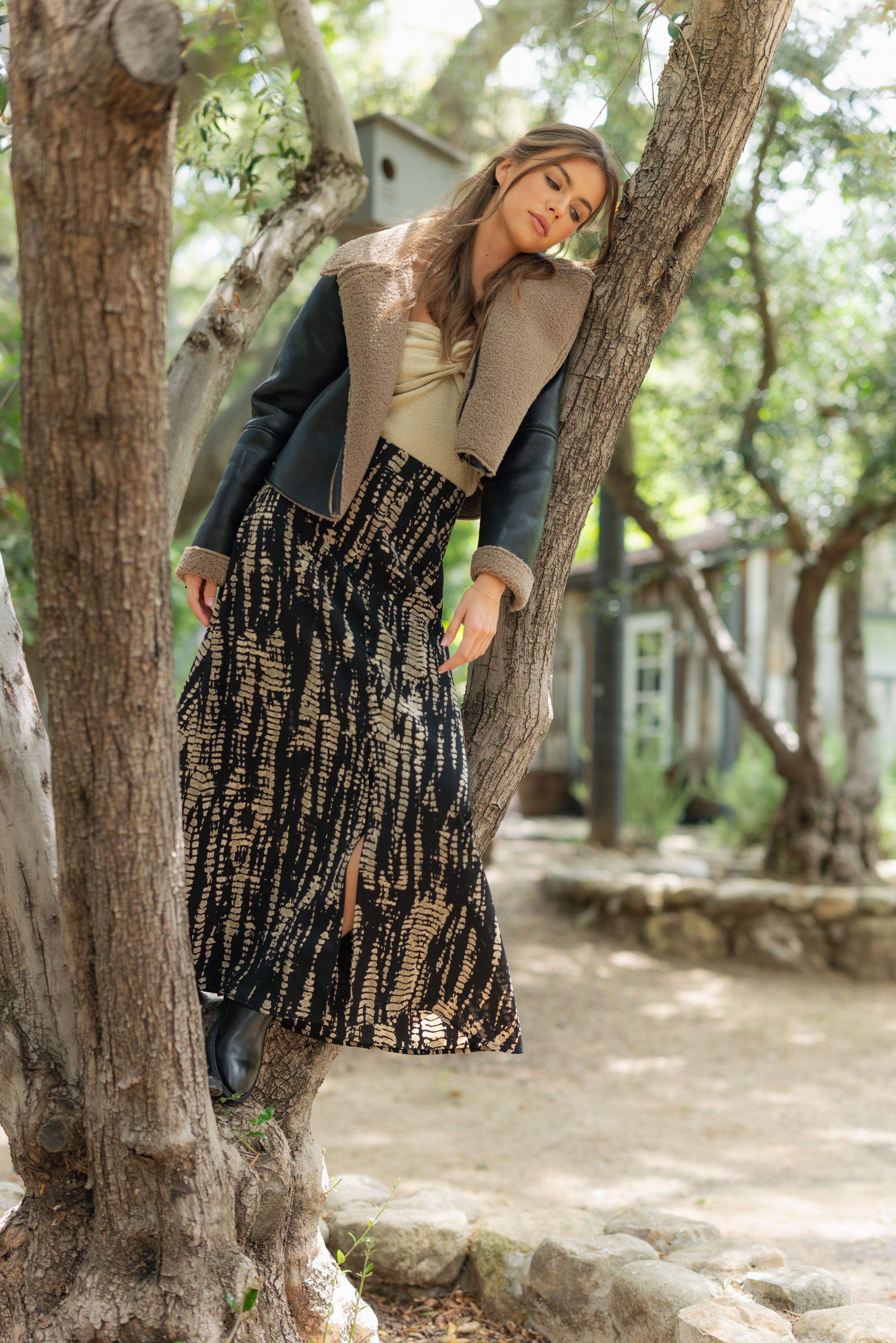 Desert Shadow Slit Skirt - alldeserved.com