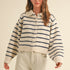 Greta Striped Collar Cardigan - alldeserved.com