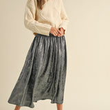 Luna Metallic Midi Skirt - alldeserved.com