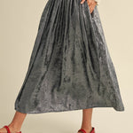 Luna Metallic Midi Skirt - alldeserved.com