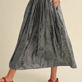 Luna Metallic Midi Skirt - alldeserved.com