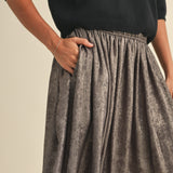 Luna Metallic Midi Skirt - alldeserved.com