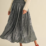 Luna Metallic Midi Skirt - alldeserved.com