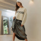 Luna Metallic Midi Skirt - alldeserved.com