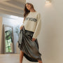 Luna Metallic Midi Skirt - alldeserved.com