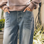 Shon Front Pocket Barrel Jeans - alldeserved.com