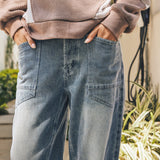 Shon Front Pocket Barrel Jeans - alldeserved.com