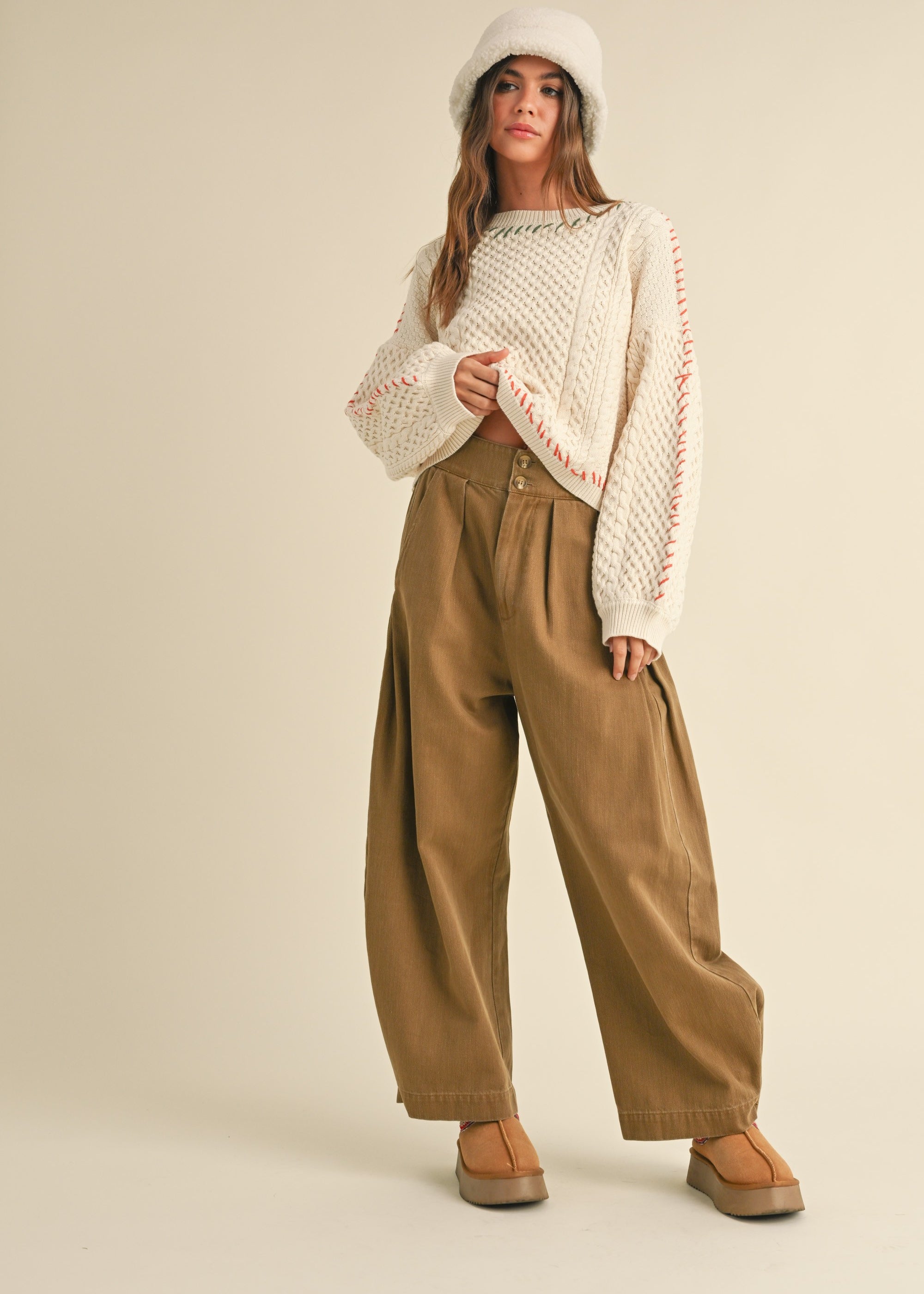 Nash Wide-Leg Pleated Pants - alldeserved.com