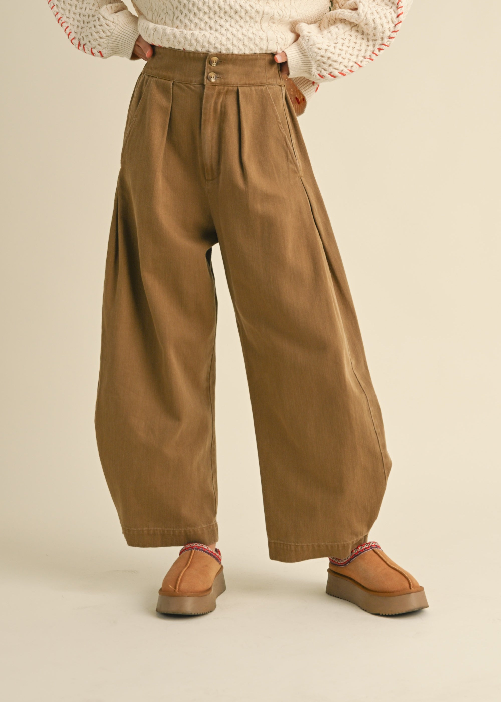 Nash Wide-Leg Pleated Pants - alldeserved.com