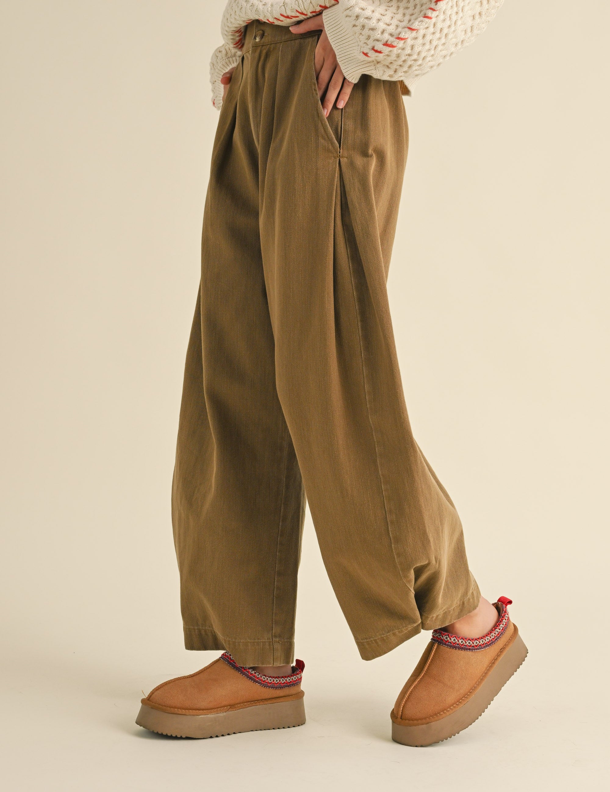 Nash Wide-Leg Pleated Pants - alldeserved.com
