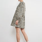 Amara Bow Leopard Print Denim Mini Dress - alldeserved.com