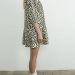 Carla Leopard Print Denim Mini Dress - alldeserved.com