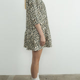 Carla Leopard Print Denim Mini Dress - alldeserved.com