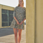 Carla Leopard Print Denim Mini Dress - alldeserved.com