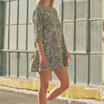 Carla Leopard Print Denim Mini Dress - alldeserved.com
