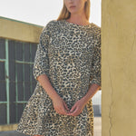 Carla Leopard Print Denim Mini Dress - alldeserved.com