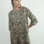 Carla Leopard Print Denim Mini Dress - alldeserved.com