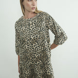 Carla Leopard Print Denim Mini Dress - alldeserved.com
