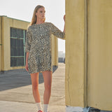 Carla Leopard Print Denim Mini Dress - alldeserved.com