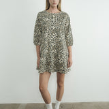 Carla Leopard Print Denim Mini Dress - alldeserved.com