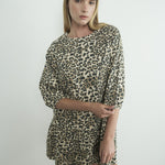 Carla Leopard Print Denim Mini Dress - alldeserved.com