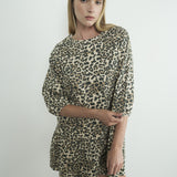 Carla Leopard Print Denim Mini Dress - alldeserved.com
