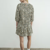 Carla Leopard Print Denim Mini Dress - alldeserved.com