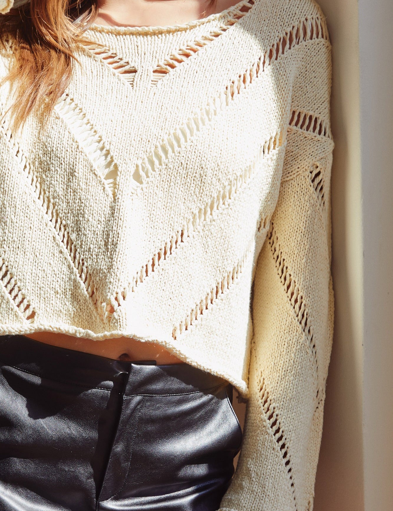 Frankie Mesh Cropped Sweater - alldeserved.com