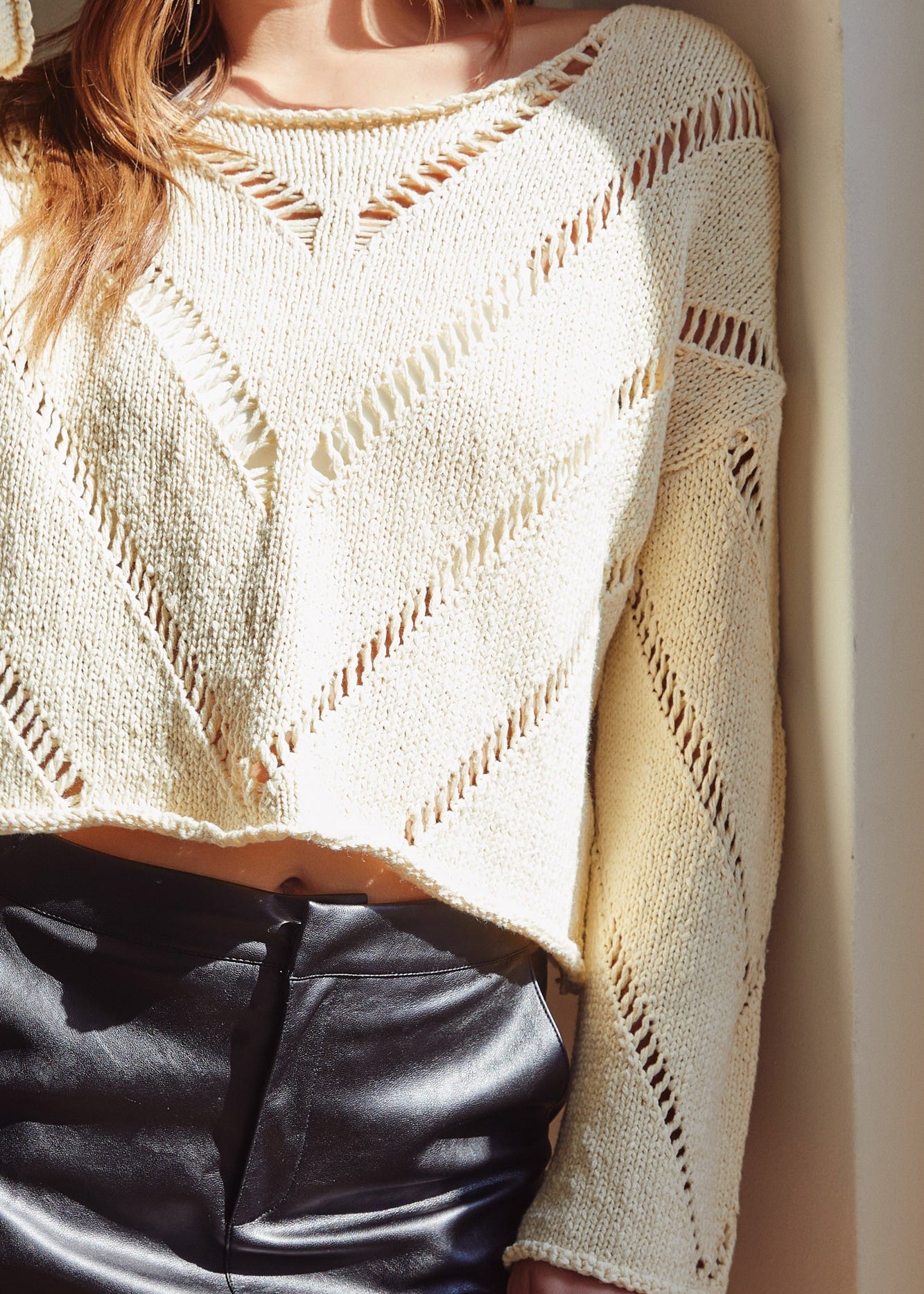 Frankie Mesh Cropped Sweater - alldeserved.com