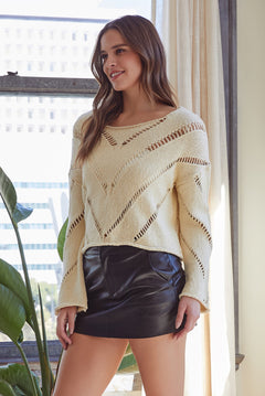 Frankie Mesh Cropped Sweater - alldeserved.com