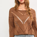 Frankie Mesh Cropped Sweater - alldeserved.com