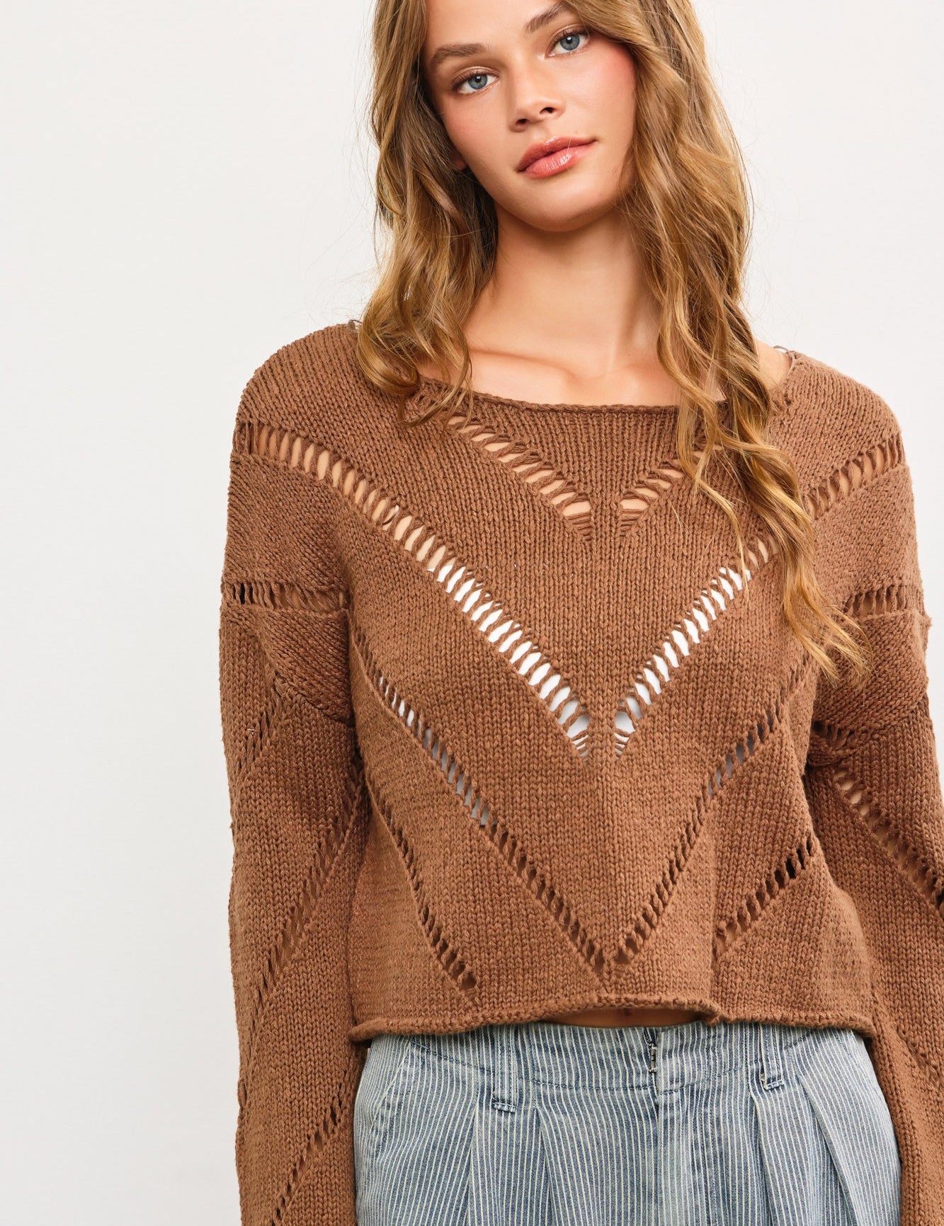 Frankie Mesh Cropped Sweater - alldeserved.com