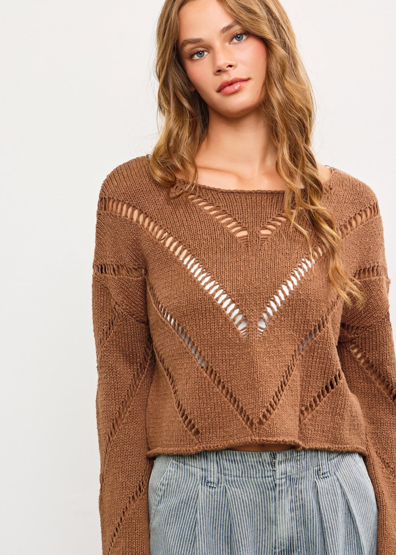 Frankie Mesh Cropped Sweater - alldeserved.com