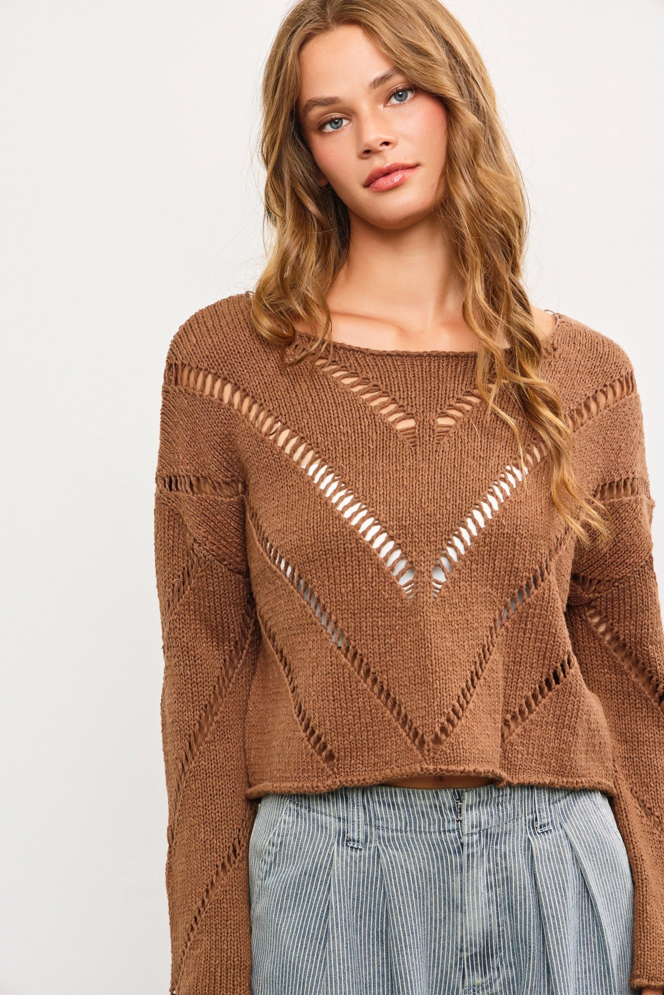 Frankie Mesh Cropped Sweater - alldeserved.com