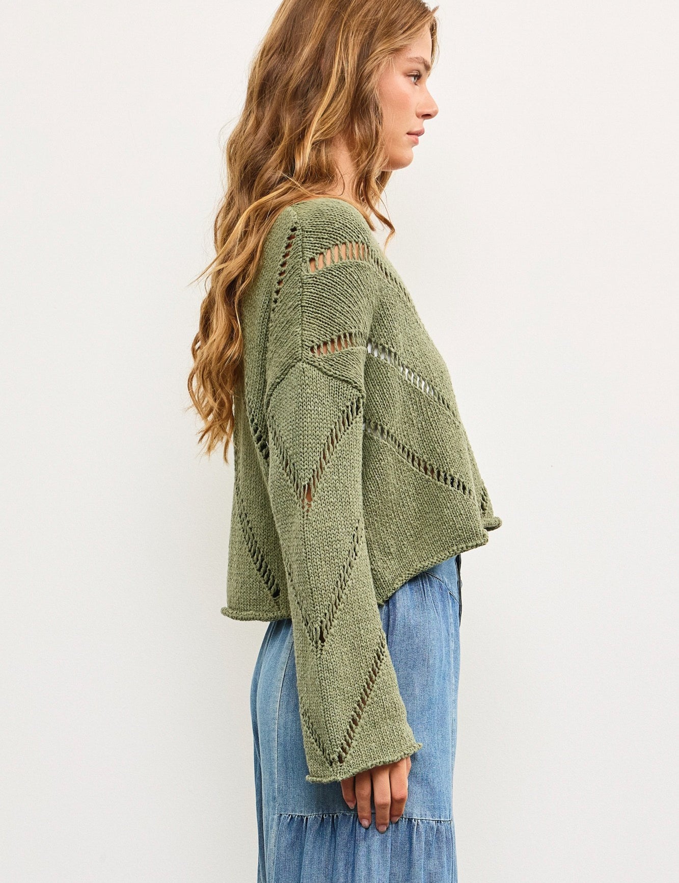 Frankie Mesh Cropped Sweater - alldeserved.com