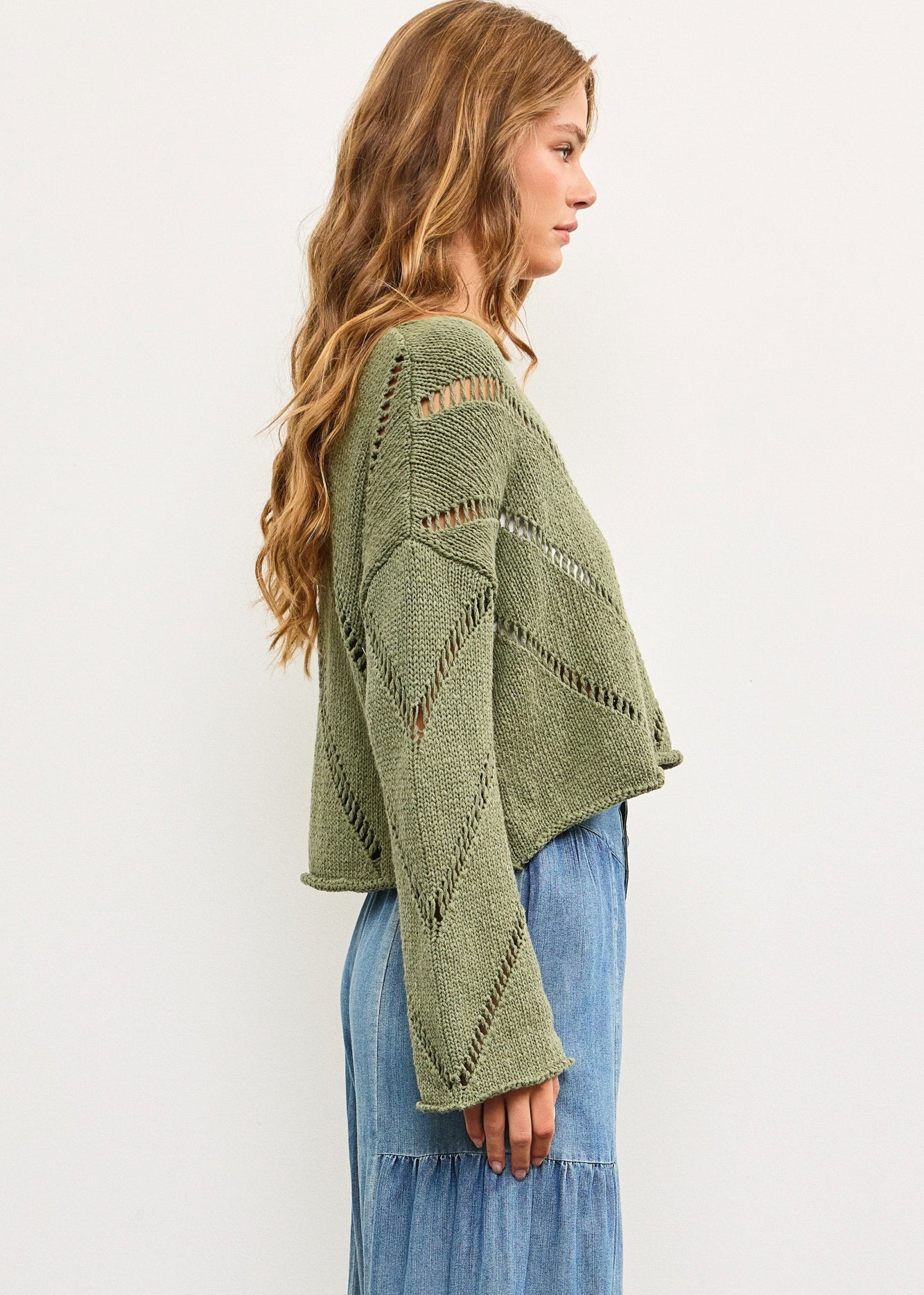 Frankie Mesh Cropped Sweater - alldeserved.com