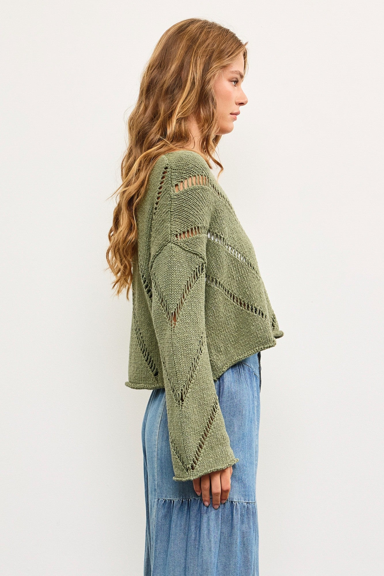 Frankie Mesh Cropped Sweater - alldeserved.com