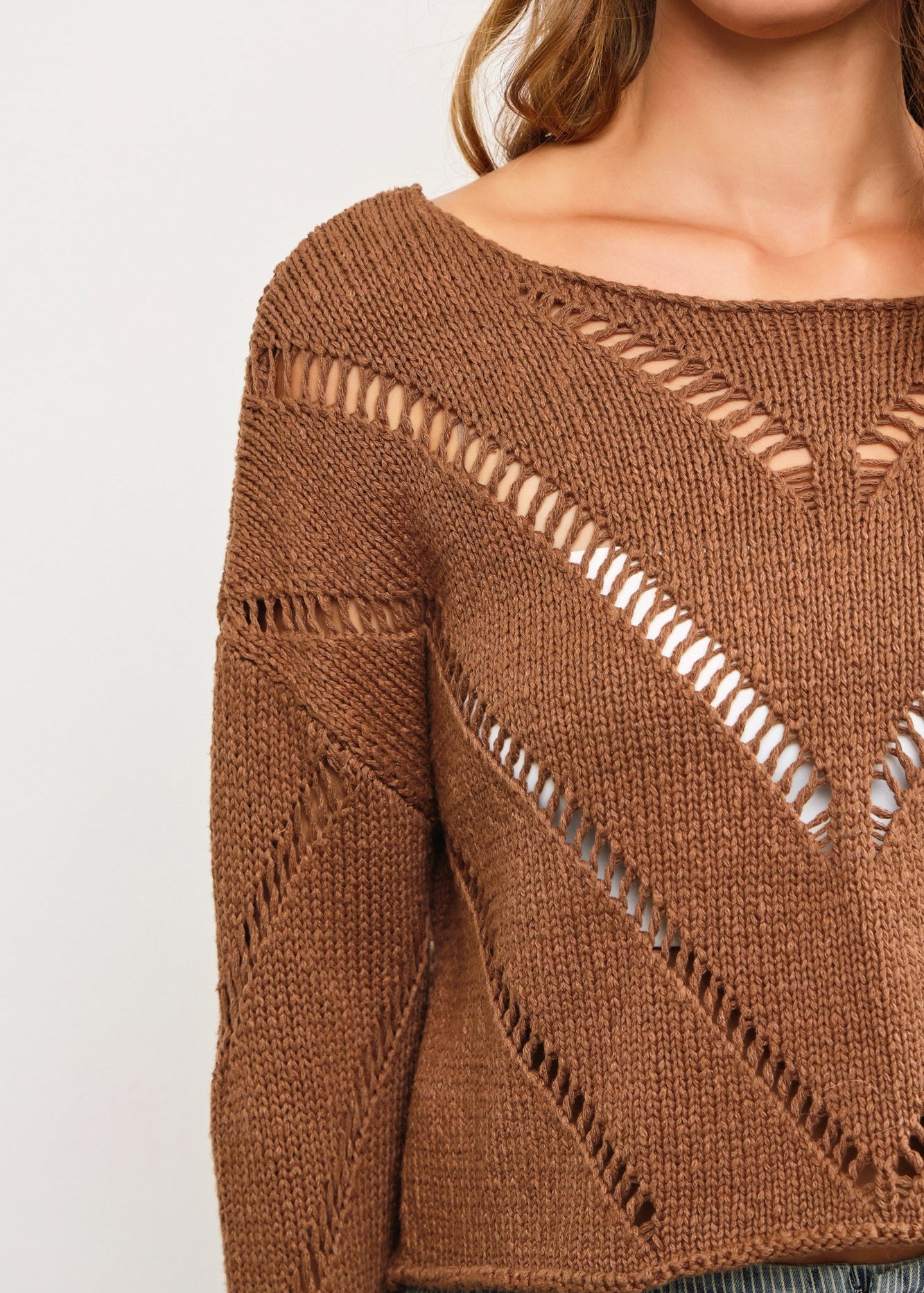 Frankie Mesh Cropped Sweater - alldeserved.com