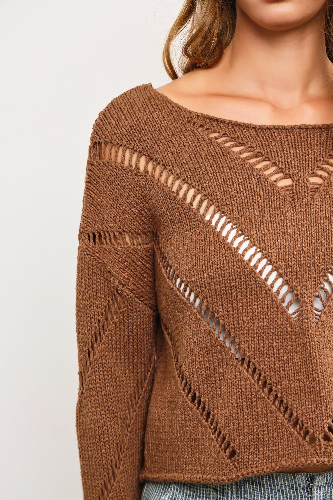 Frankie Mesh Cropped Sweater - alldeserved.com