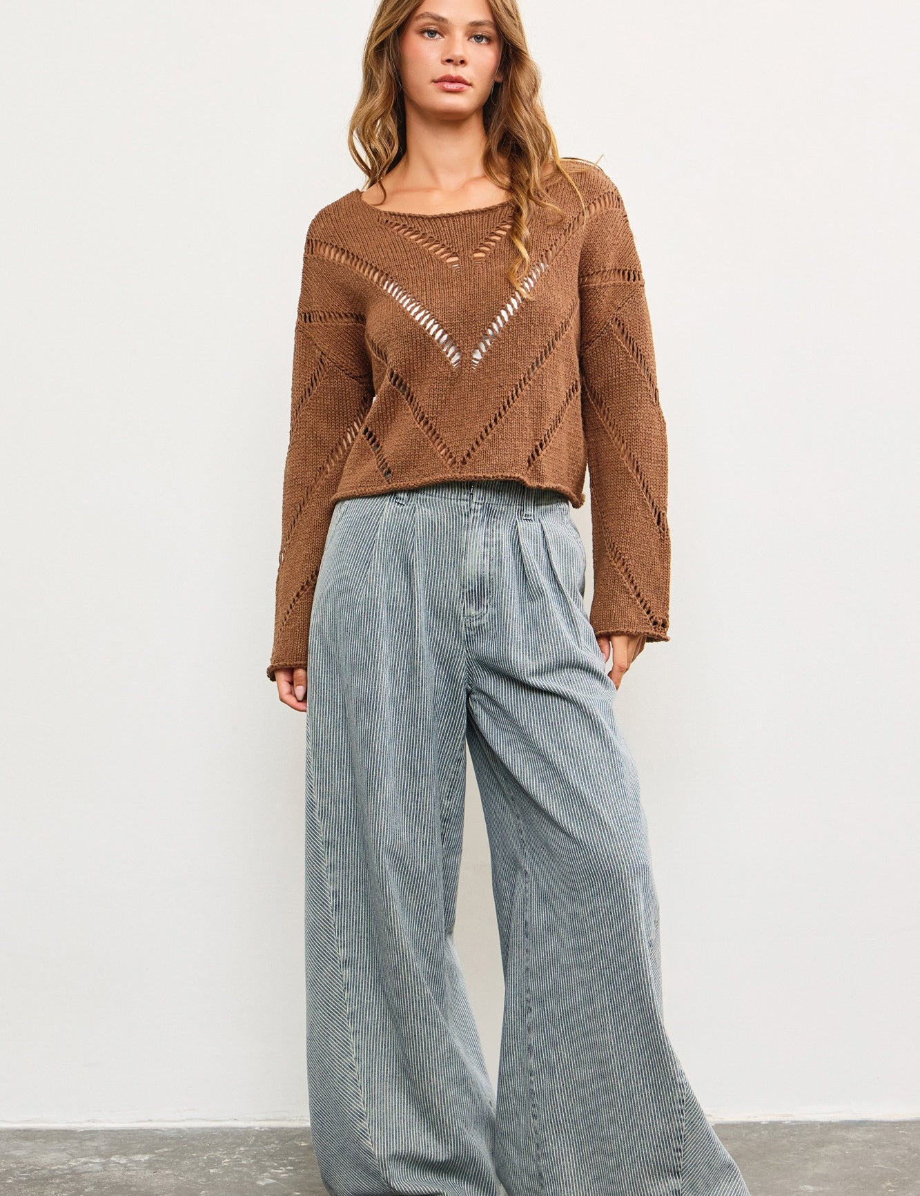Frankie Mesh Cropped Sweater - alldeserved.com