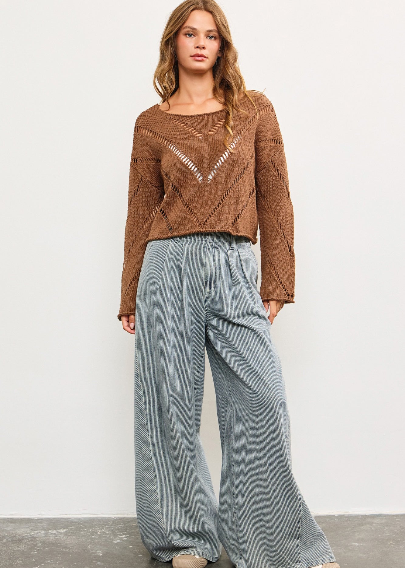 Frankie Mesh Cropped Sweater - alldeserved.com