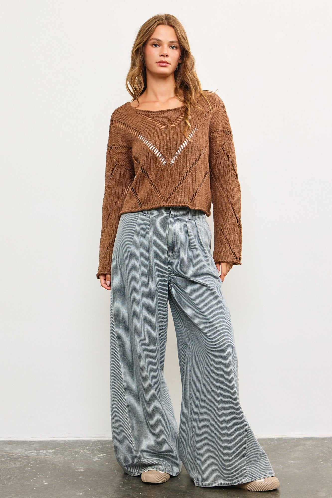 Frankie Mesh Cropped Sweater - alldeserved.com